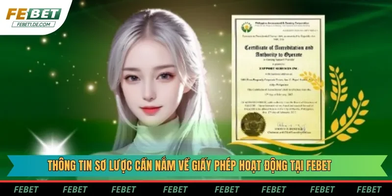 Thông tin sơ lược cần nắm về giấy phép hoạt động tại Febet Thông tin sơ lược cần nắm về giấy phép hoạt động tại Febet